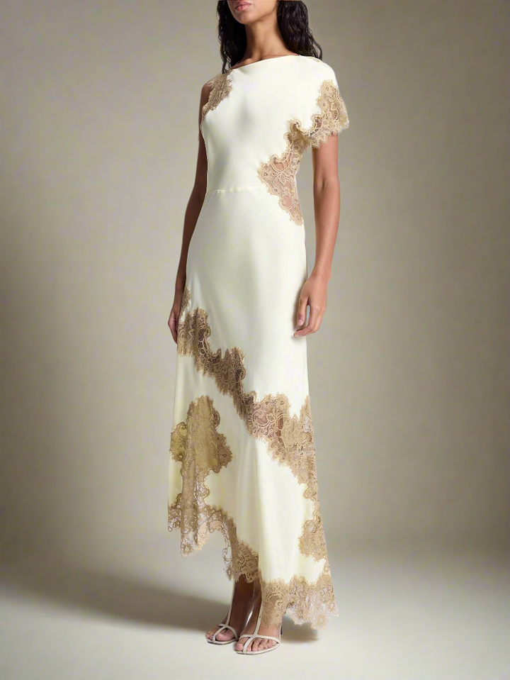 Julia – Bias-Cut Women’s Lace Evening Dress