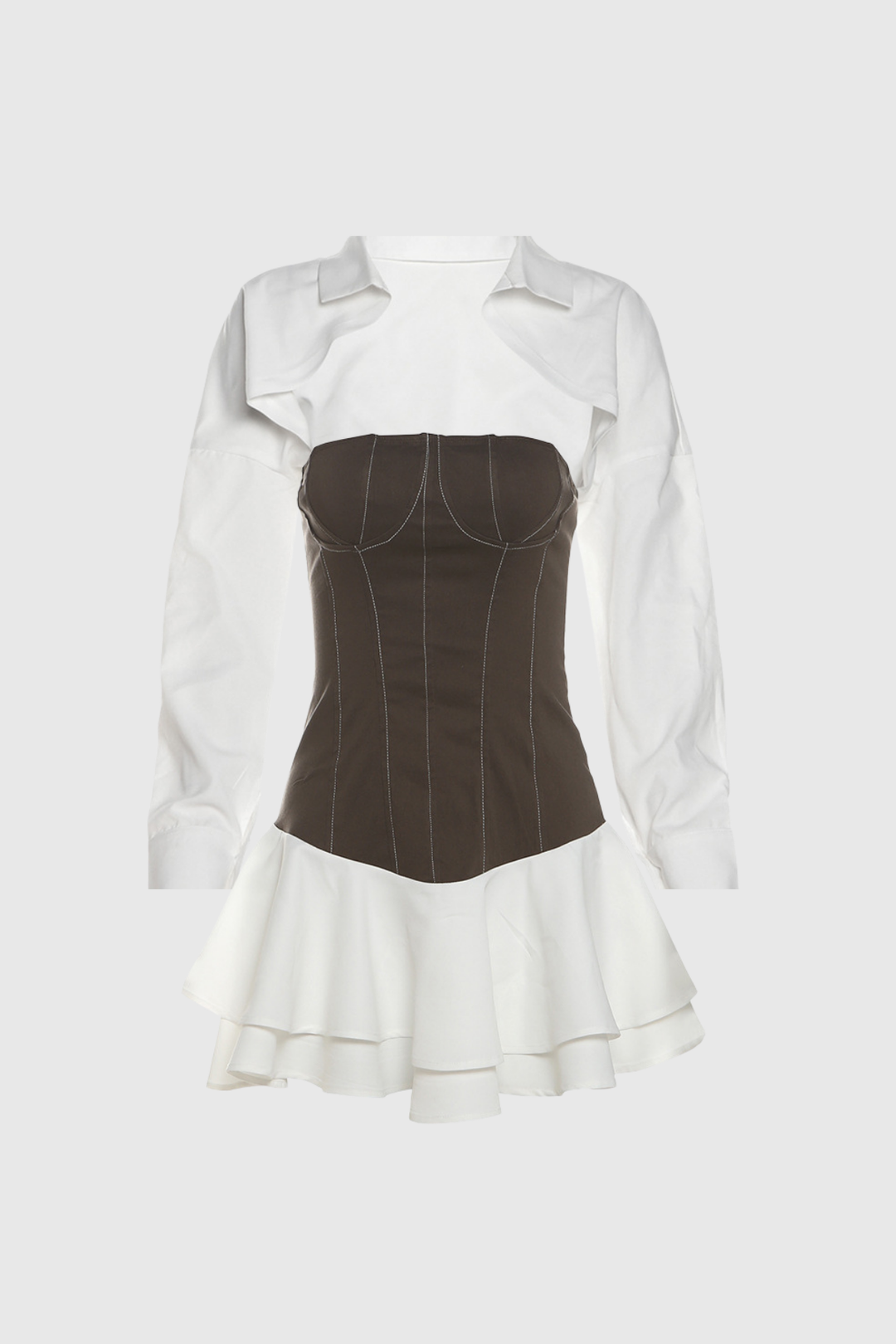 Kylie – Women’s Ruffle Strapless Corset Mini Dress