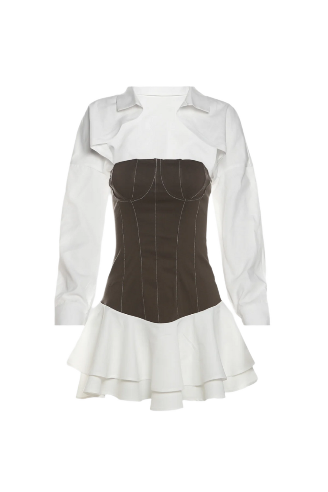 Kylie – Women’s Ruffle Strapless Corset Mini Dress