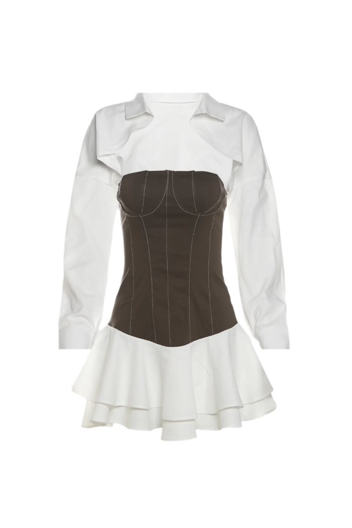 Kylie – Women’s Ruffle Strapless Corset Mini Dress