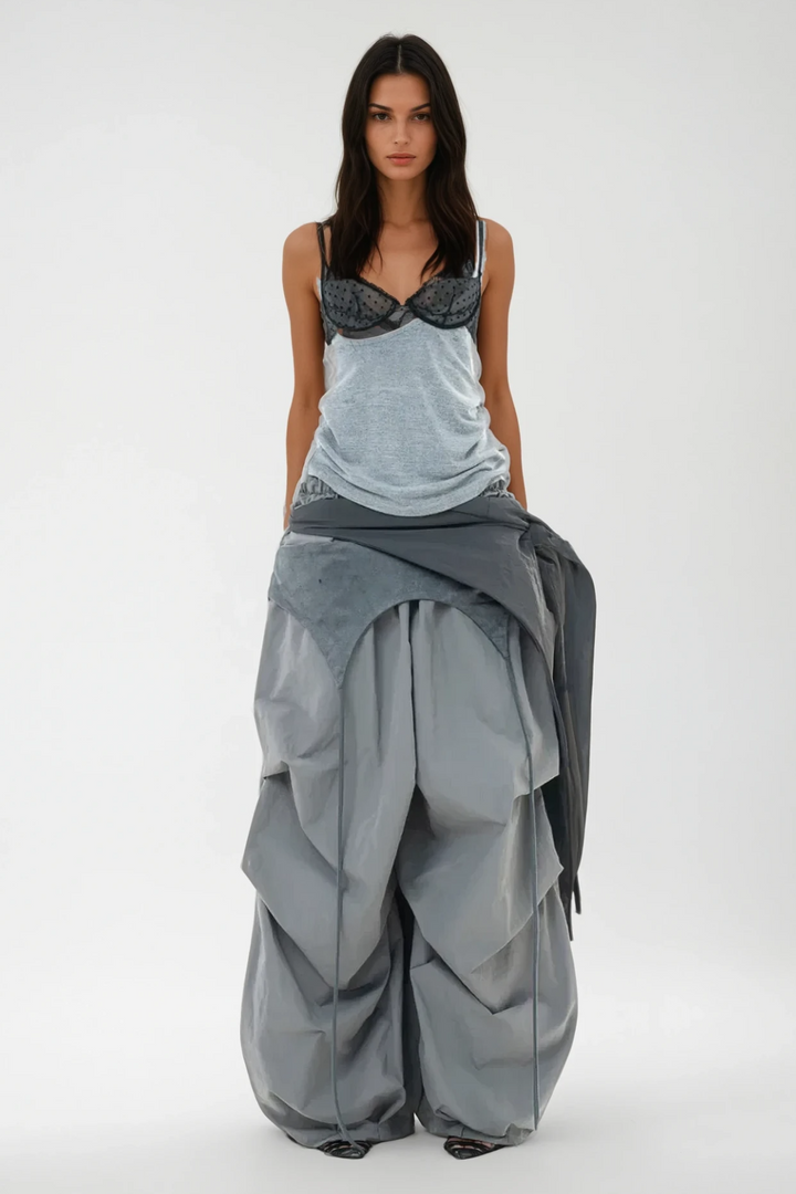 Callie – Women’s Asymmetric Deconstruct Wide-Leg Pants
