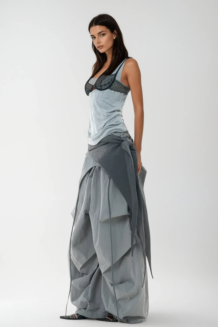 Callie – Women’s Asymmetric Deconstruct Wide-Leg Pants
