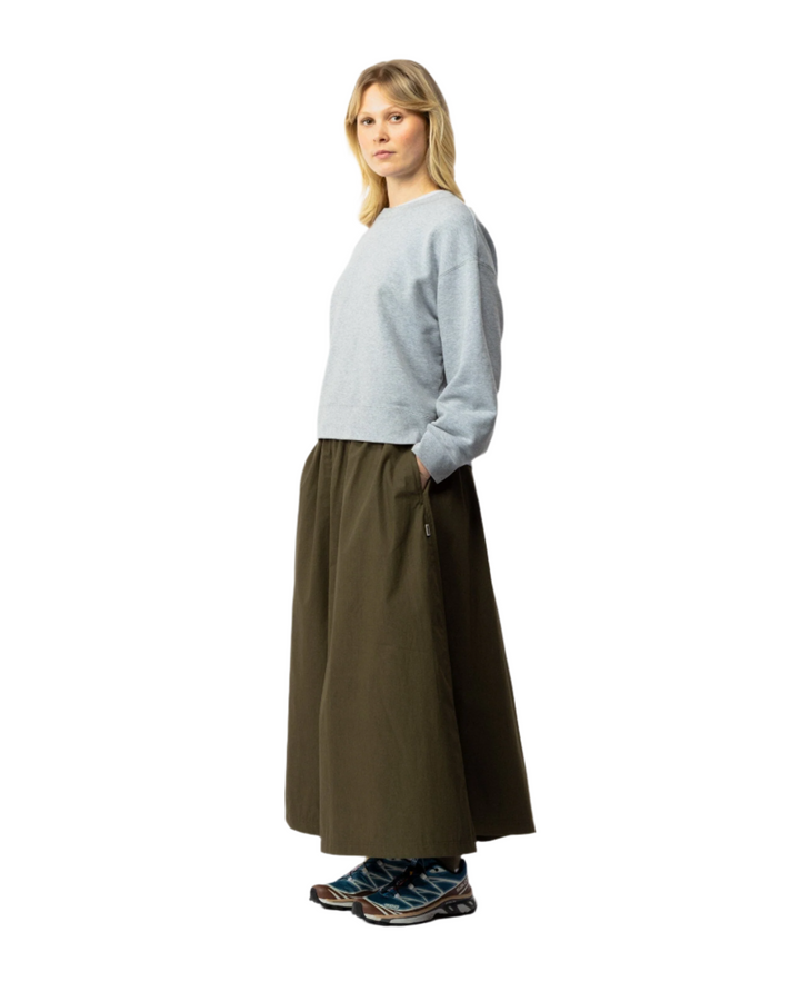 Ayla – Women’s Army Green Poplin Skirt