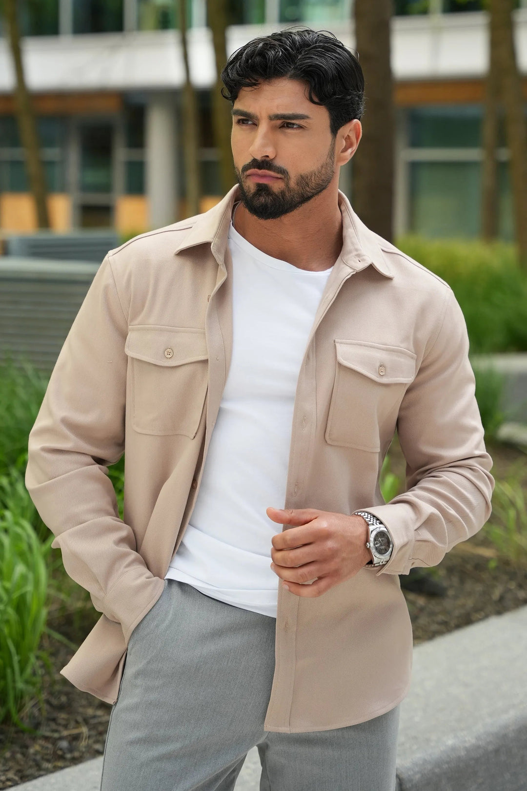 Leonardo – Men’s Relaxed-Fit Overshirt