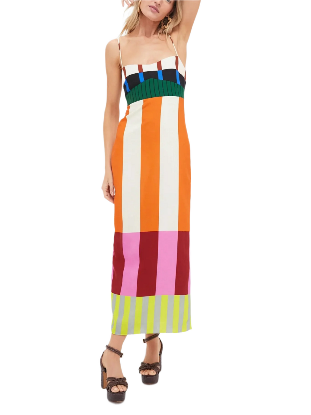 Lexie – Vibrant Striped Women’s Linen Maxi Dress