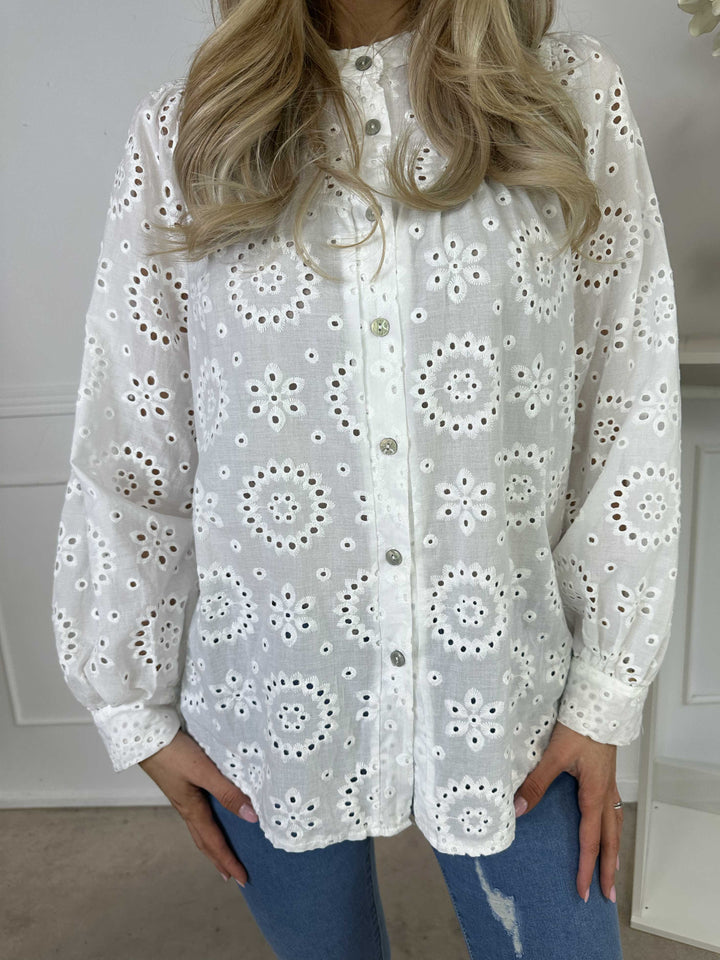 Kiana – Cotton Broderie Anglaise Tunic for Women