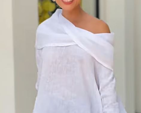 Lindsay – Off-Shoulder Women’s Linen Tunic