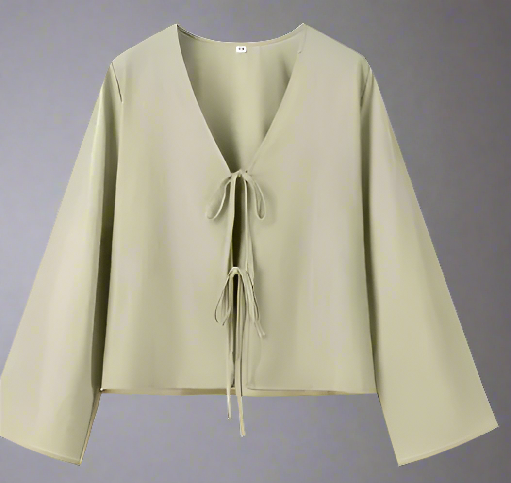 Kaitlyn – Versatile Women’s Spring & Fall Tie-Up Blouse