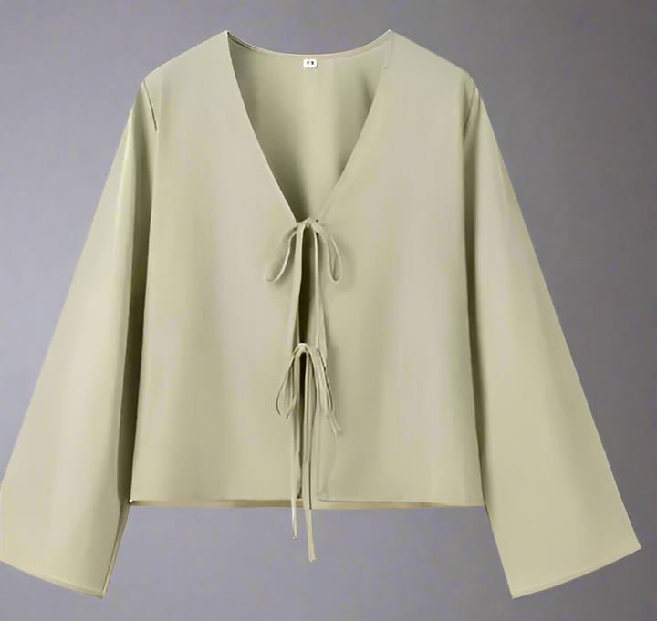 Kaitlyn – Versatile Women’s Spring & Fall Tie-Up Blouse