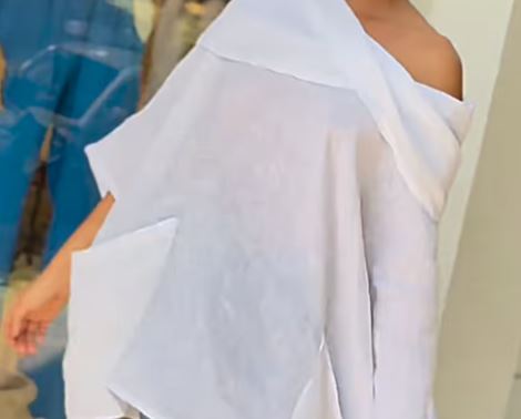 Lindsay – Off-Shoulder Women’s Linen Tunic