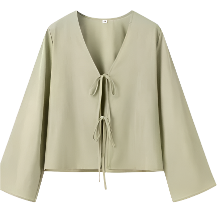 Kaitlyn – Versatile Women’s Spring & Fall Tie-Up Blouse
