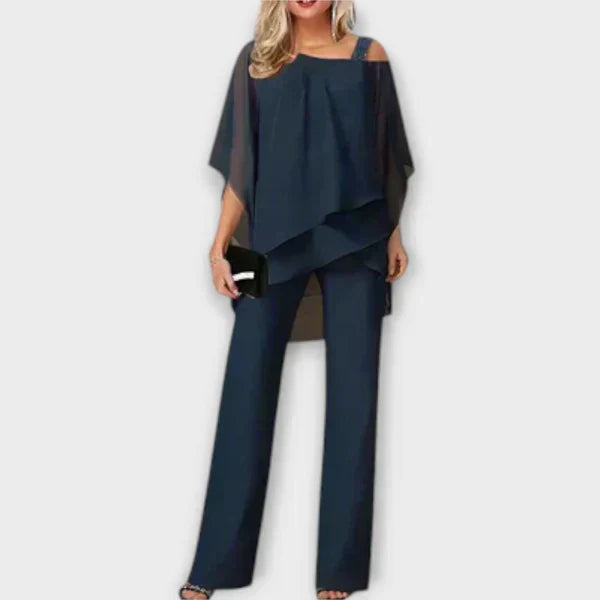 Andrea – Layered Chiffon Women’s Pant Set