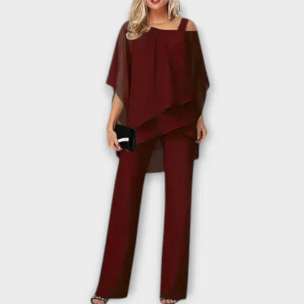 Andrea – Layered Chiffon Women’s Pant Set