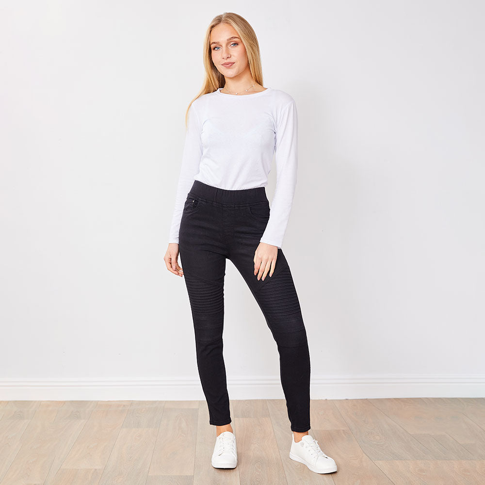 Raven – Women’s Black Biker Jeans