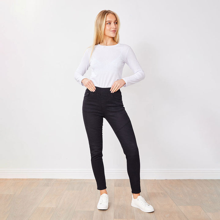 Raven – Women’s Black Biker Jeans