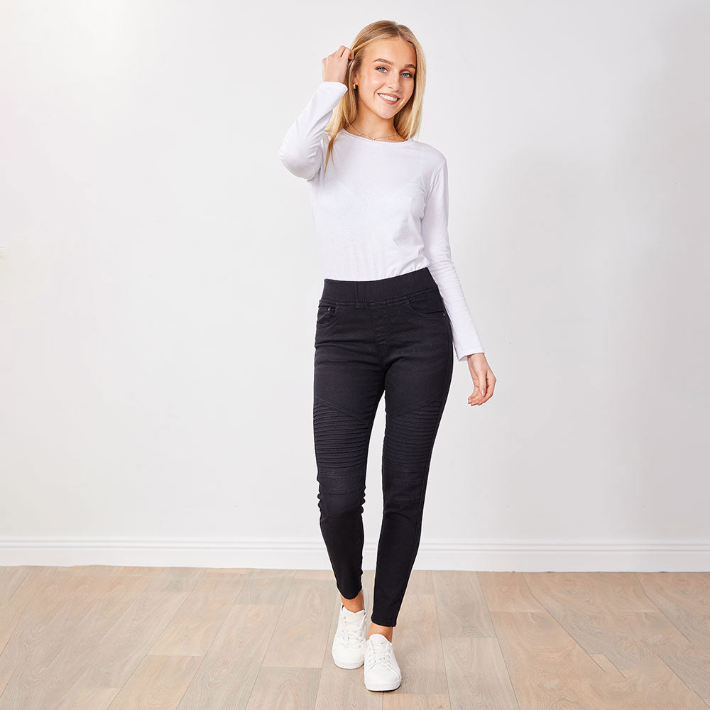 Raven – Women’s Black Biker Jeans