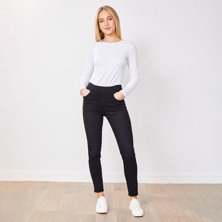 Raven – Women’s Black Biker Jeans