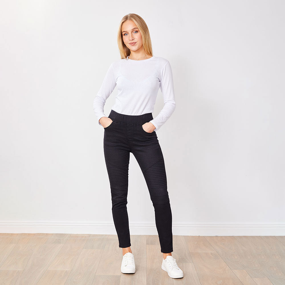 Raven – Women’s Black Biker Jeans