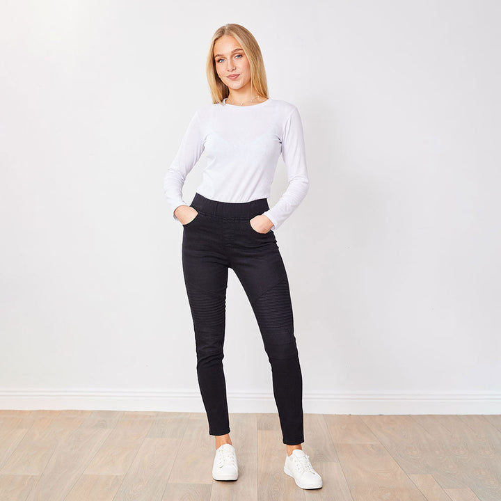 Raven – Women’s Black Biker Jeans