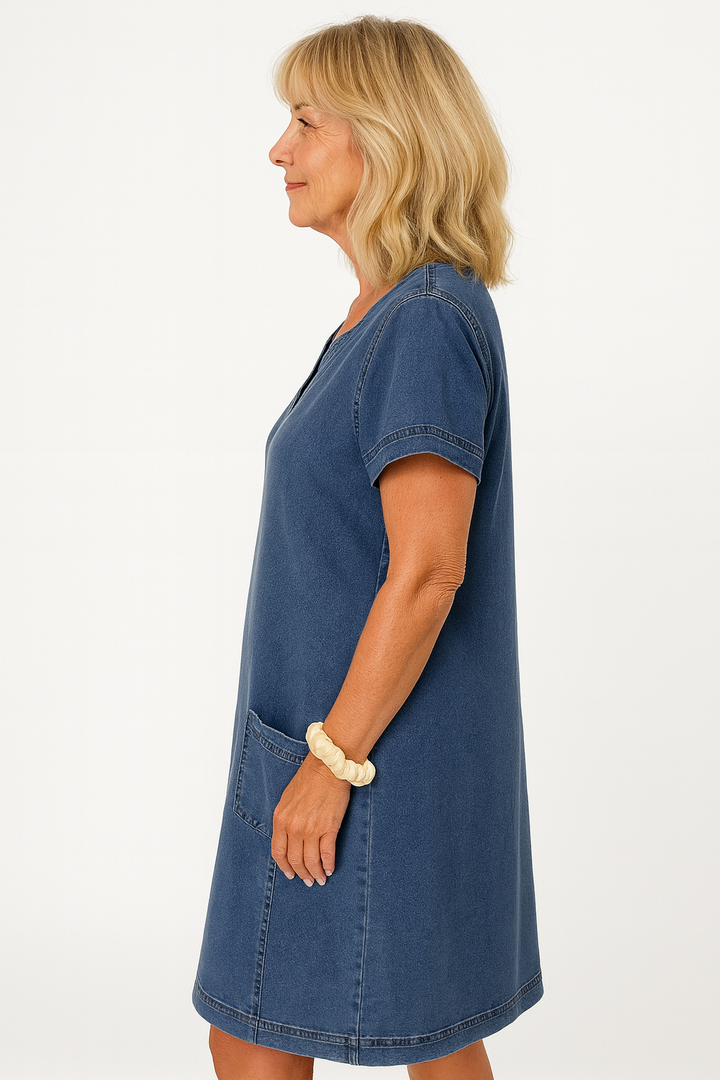 Kairen – Soft-Touch Women’s Denim Day Dress