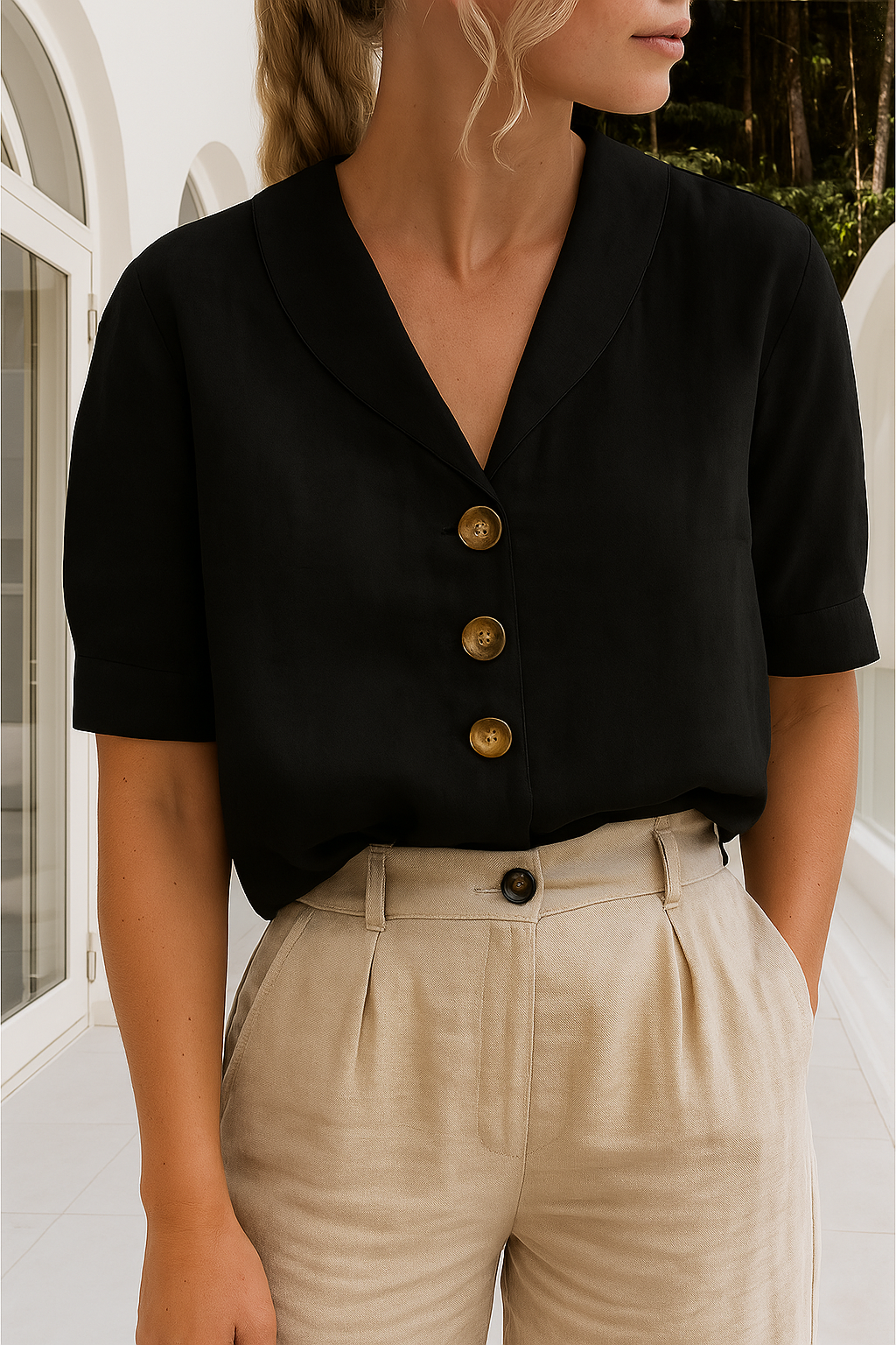 Livia – Lightweight Women’s Summer Linen Blouse