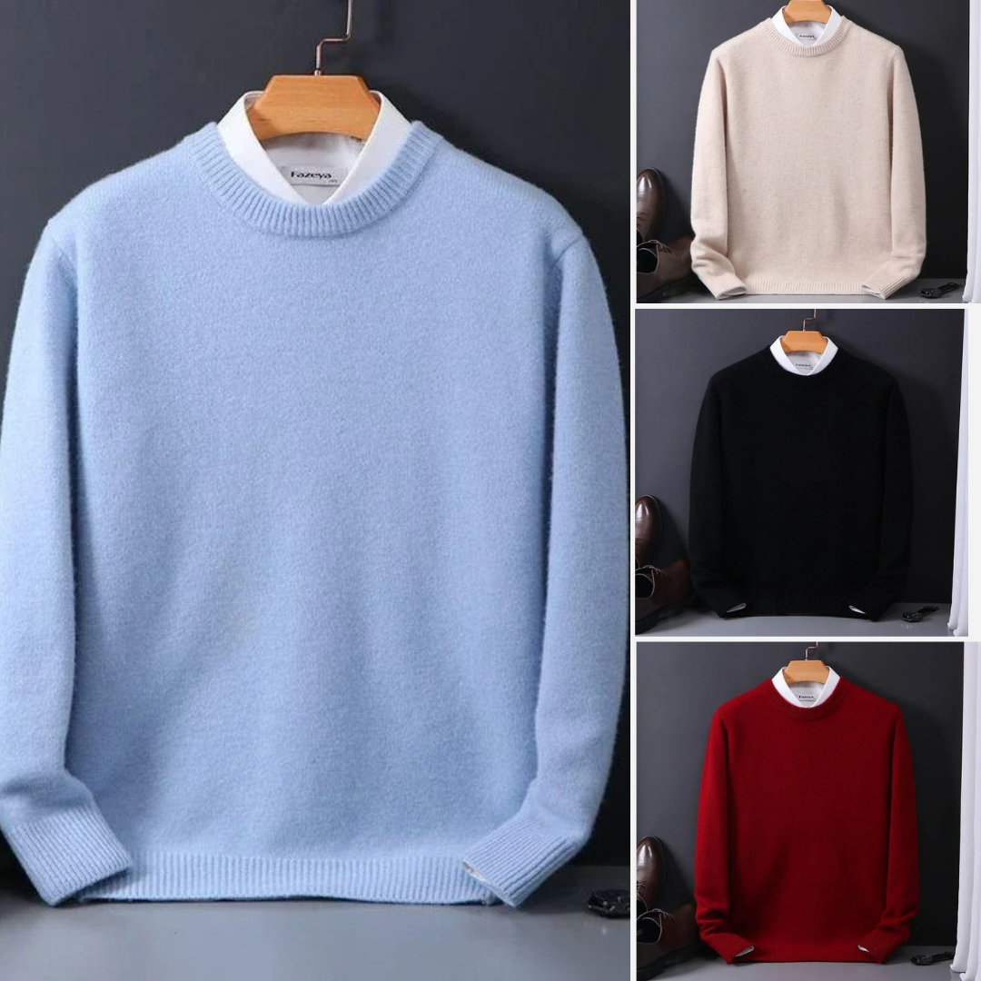 Enrique – Luxurious Men’s Cashmere Crew Neck Sweater