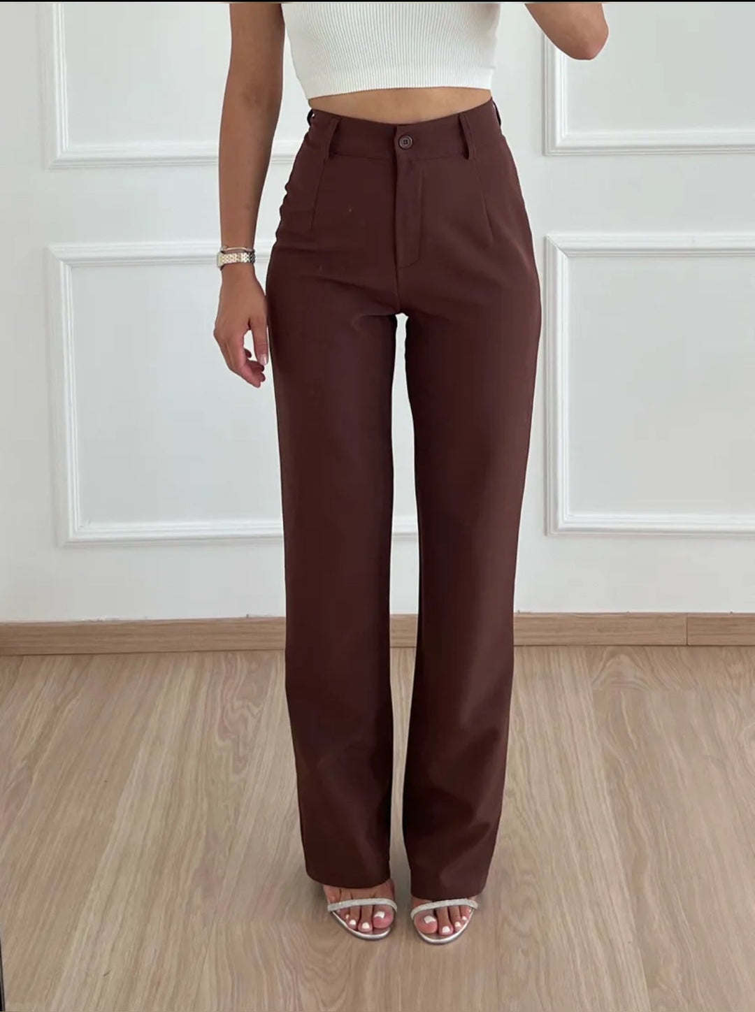 Ananya – Tailored Fit Women’s Neutral Trousers