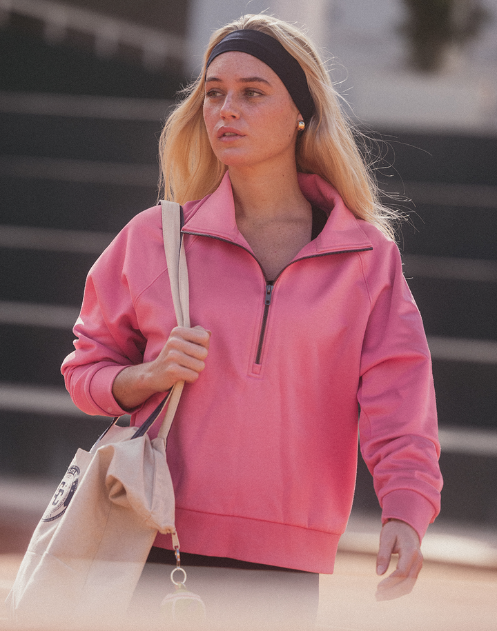 Avery – Women’s Clubhouse Quarter Zip in Pink