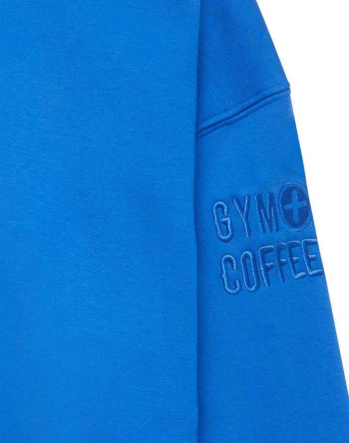 Alexis – Azure Blue Snap-Collar Unisex Sweatshirt