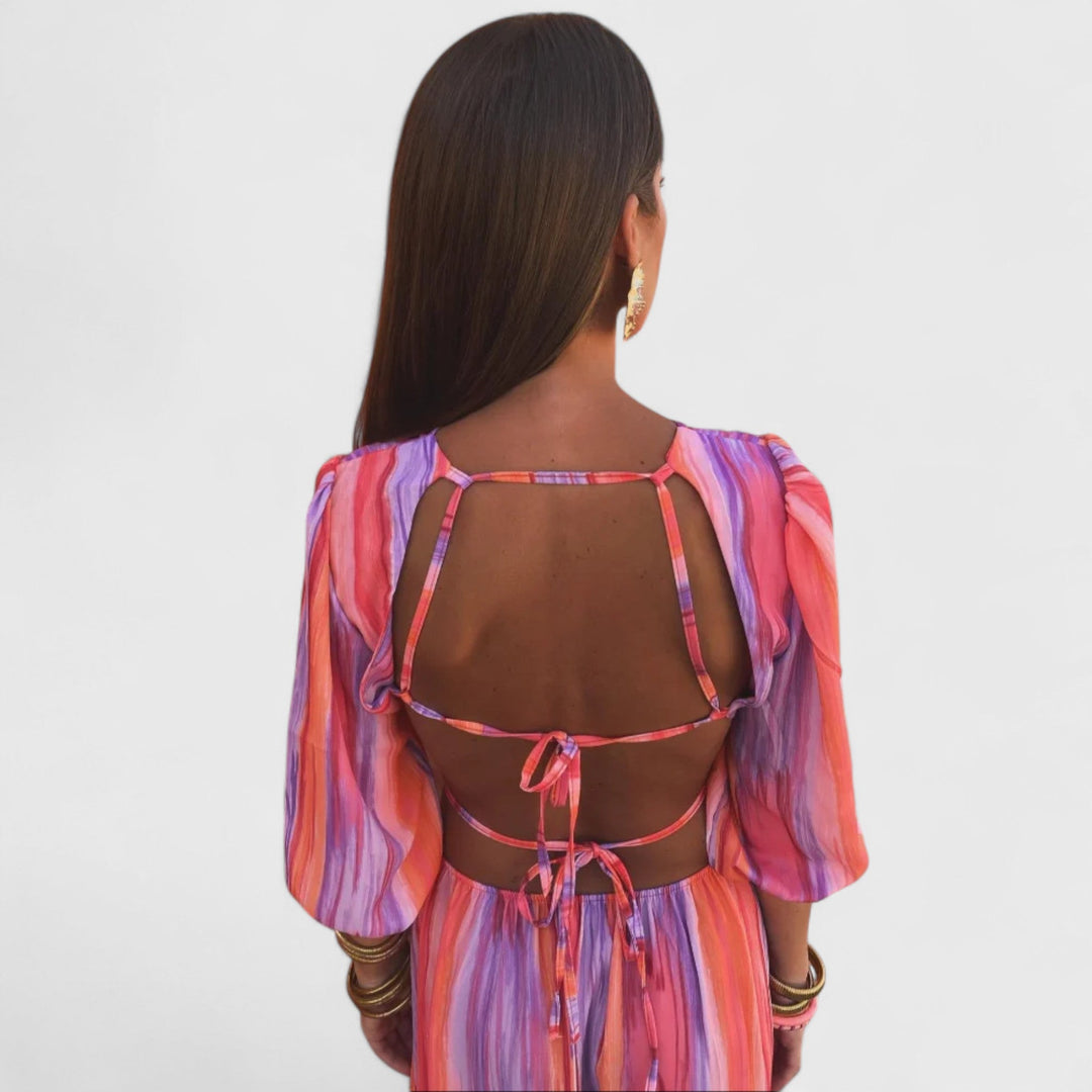 Nicole – Flowing Women’s Open-Back Summer Dress