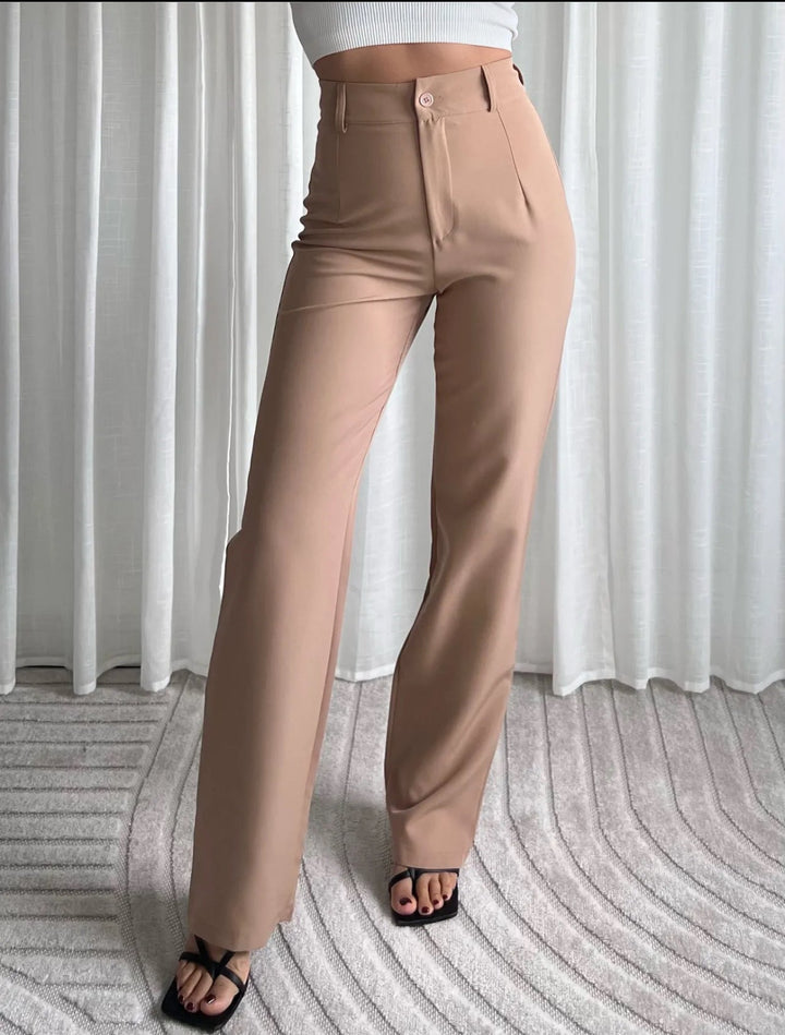 Ananya – Tailored Fit Women’s Neutral Trousers