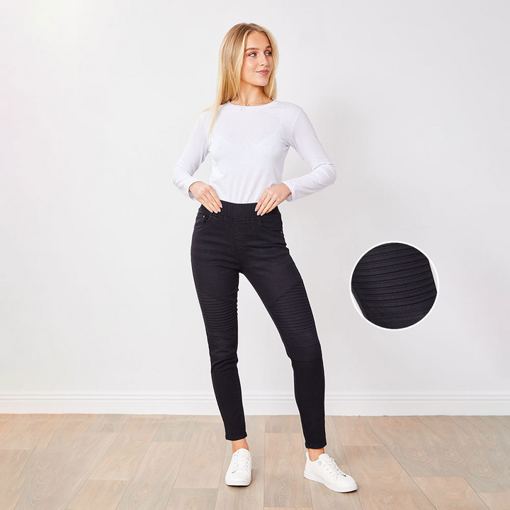 Raven – Women’s Black Biker Jeans