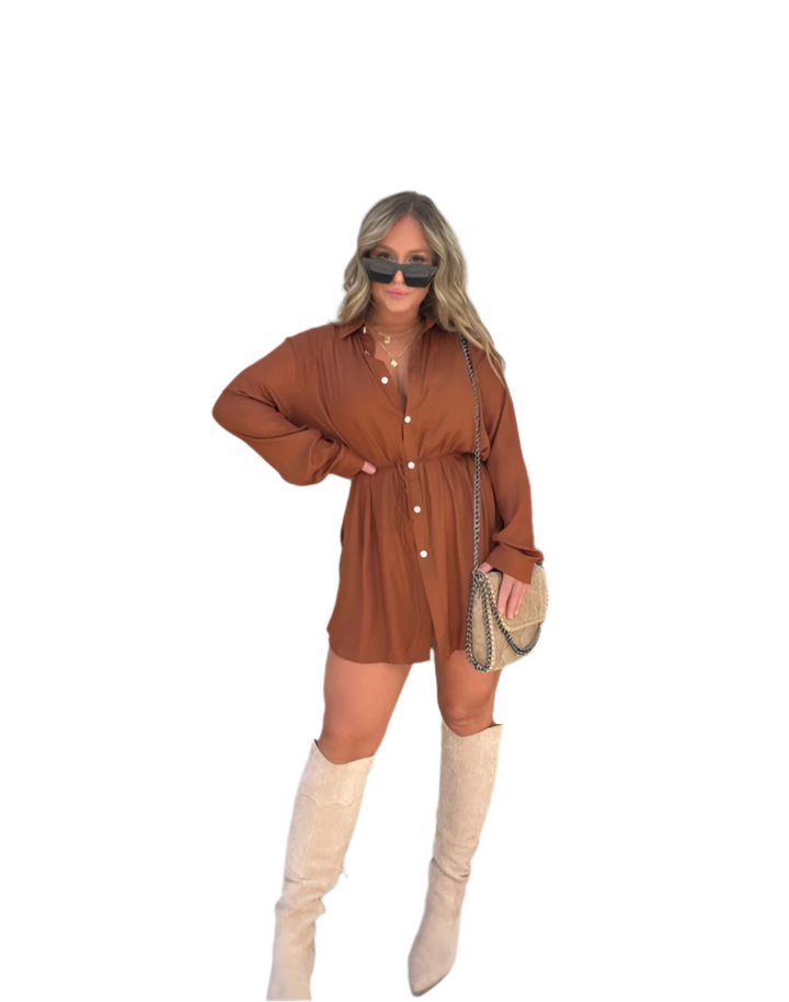 Avery – Chic Satin Women’s Romper Dress