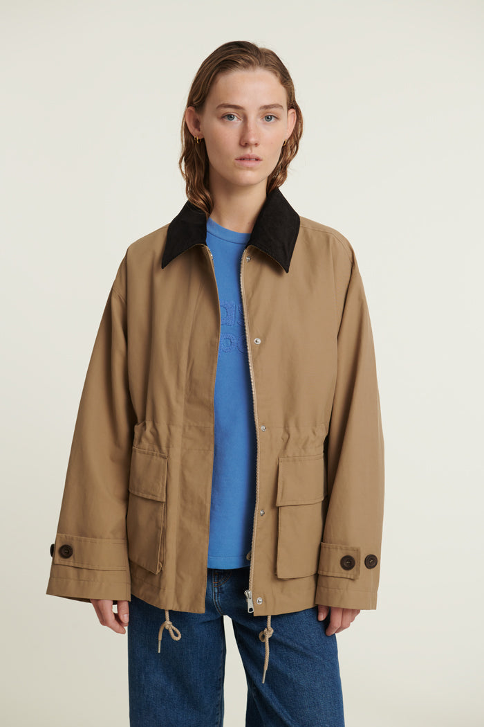 Ava – Light Brown Women’s Denim Jacket