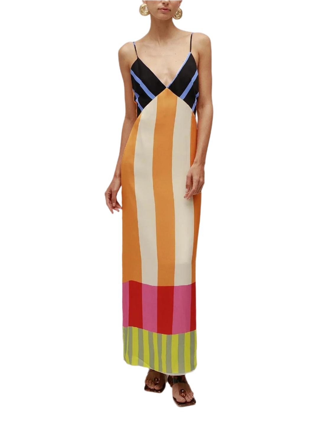 Lexie – Vibrant Striped Women’s Linen Maxi Dress