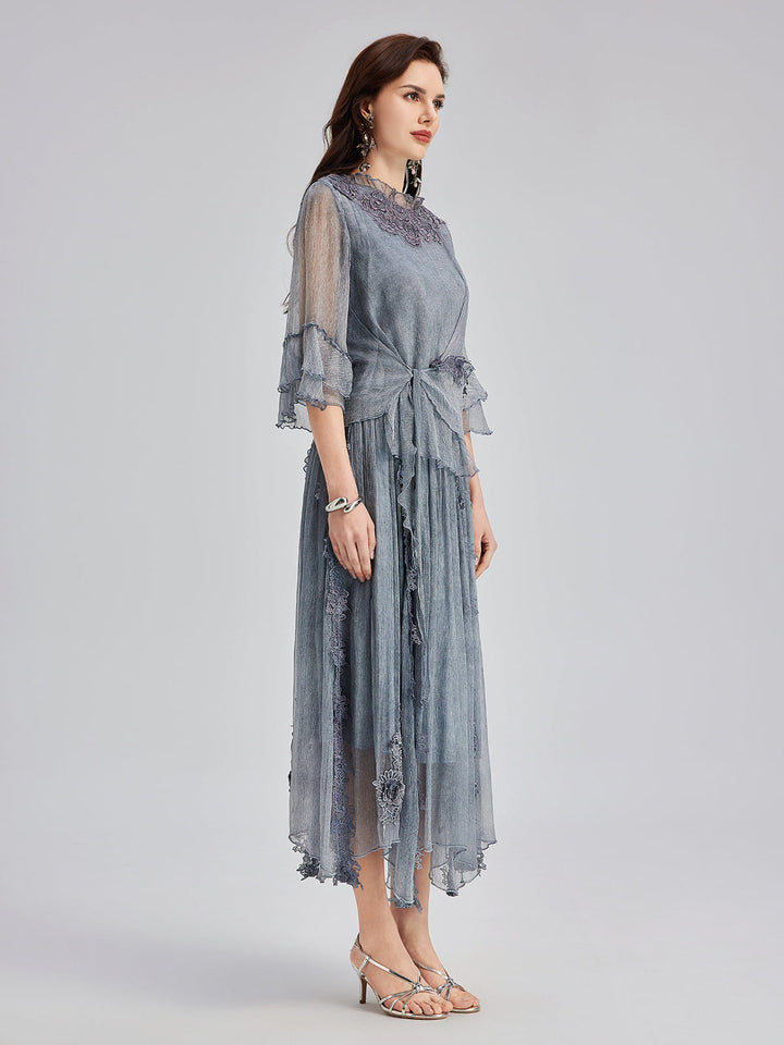 Eleanor – Silk Lace-Trimmed Women’s Evening Dress