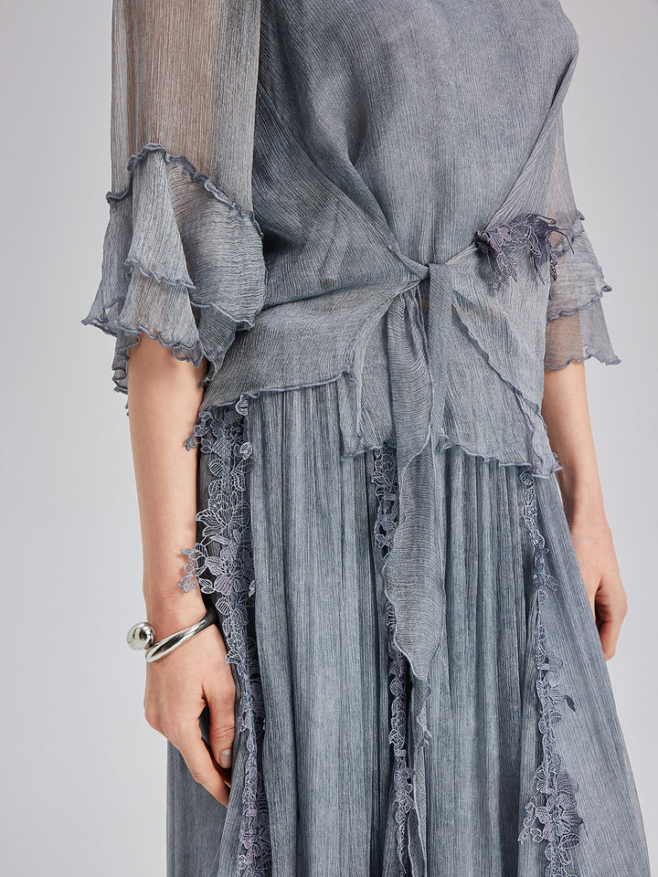 Eleanor – Silk Lace-Trimmed Women’s Evening Dress