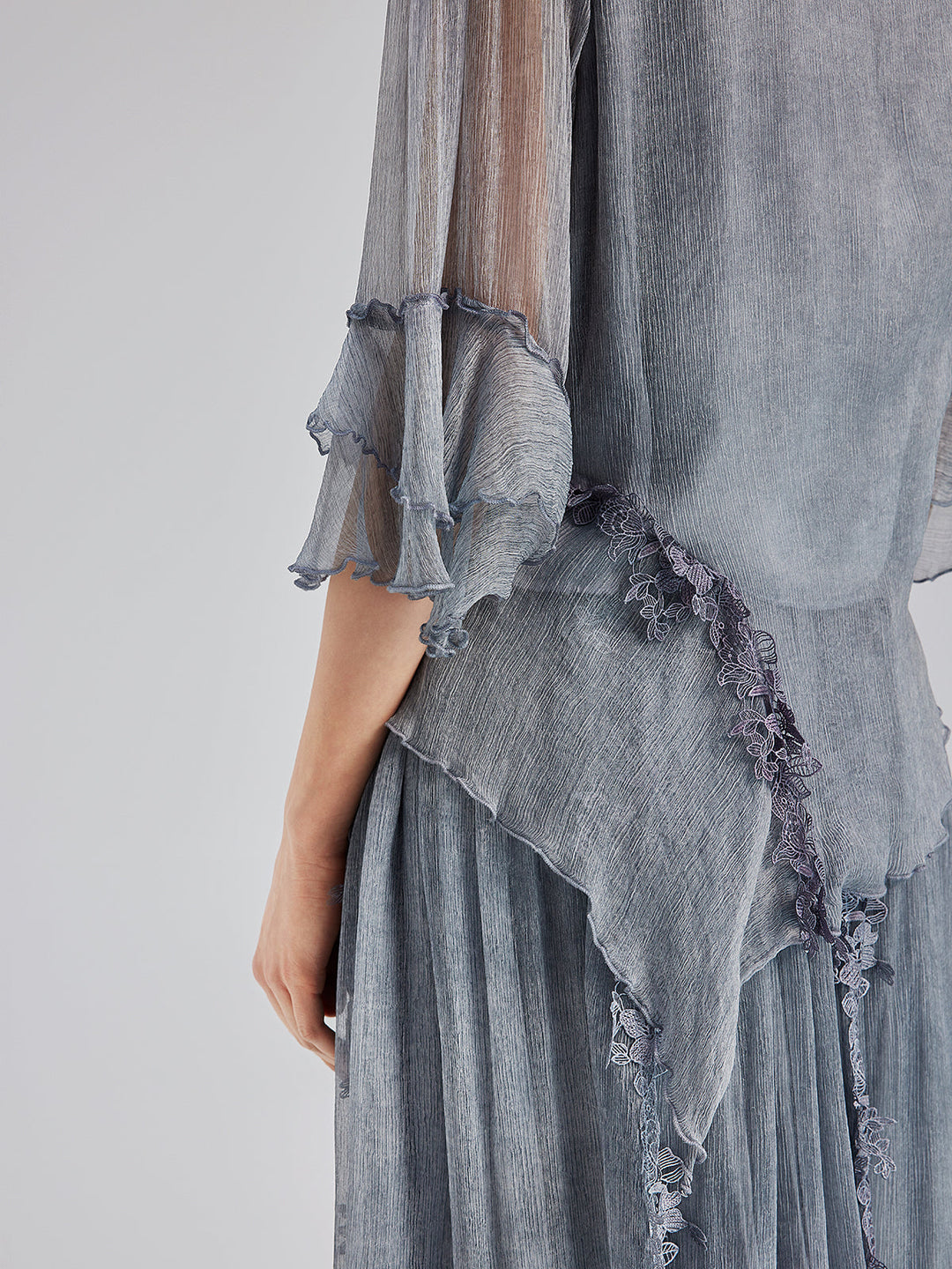 Eleanor – Silk Lace-Trimmed Women’s Evening Dress
