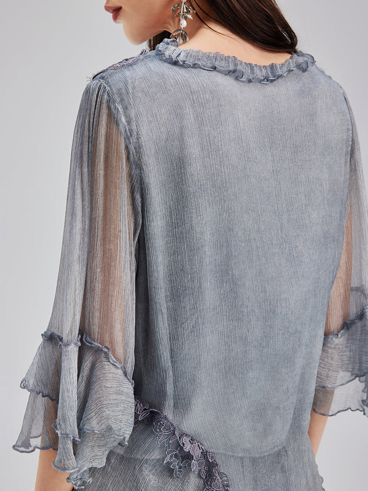 Eleanor – Silk Lace-Trimmed Women’s Evening Dress