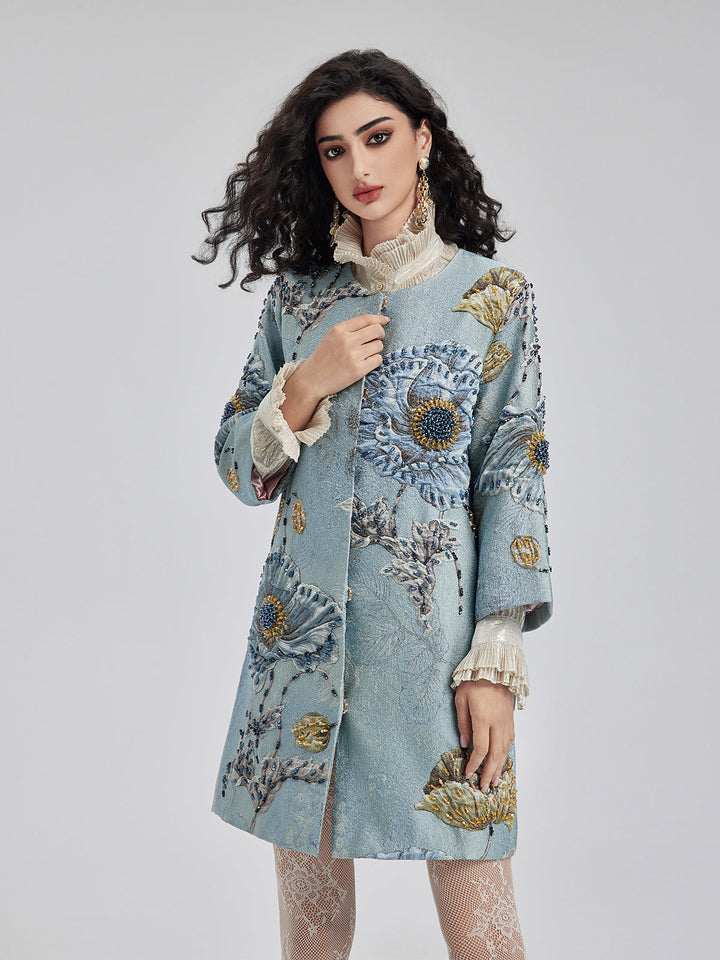 Luciana – Handcrafted 3D Floral Beaded Women’s Jacket