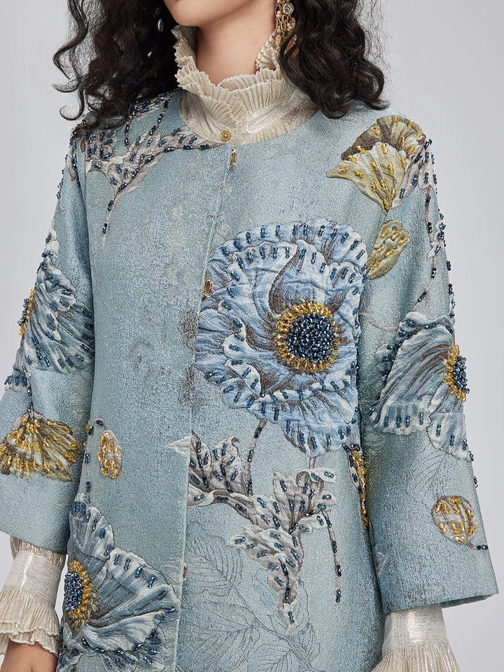 Luciana – Handcrafted 3D Floral Beaded Women’s Jacket