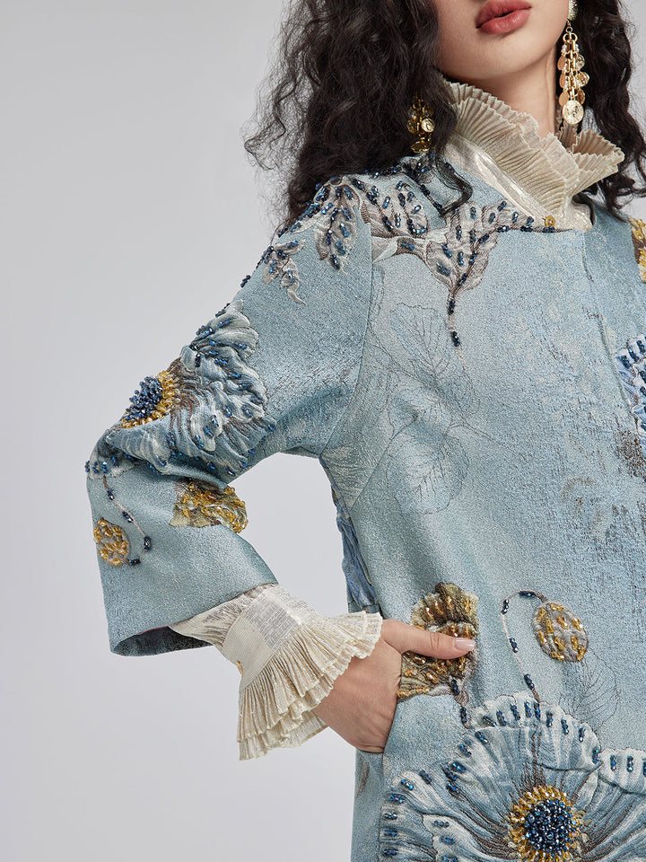 Luciana – Handcrafted 3D Floral Beaded Women’s Jacket