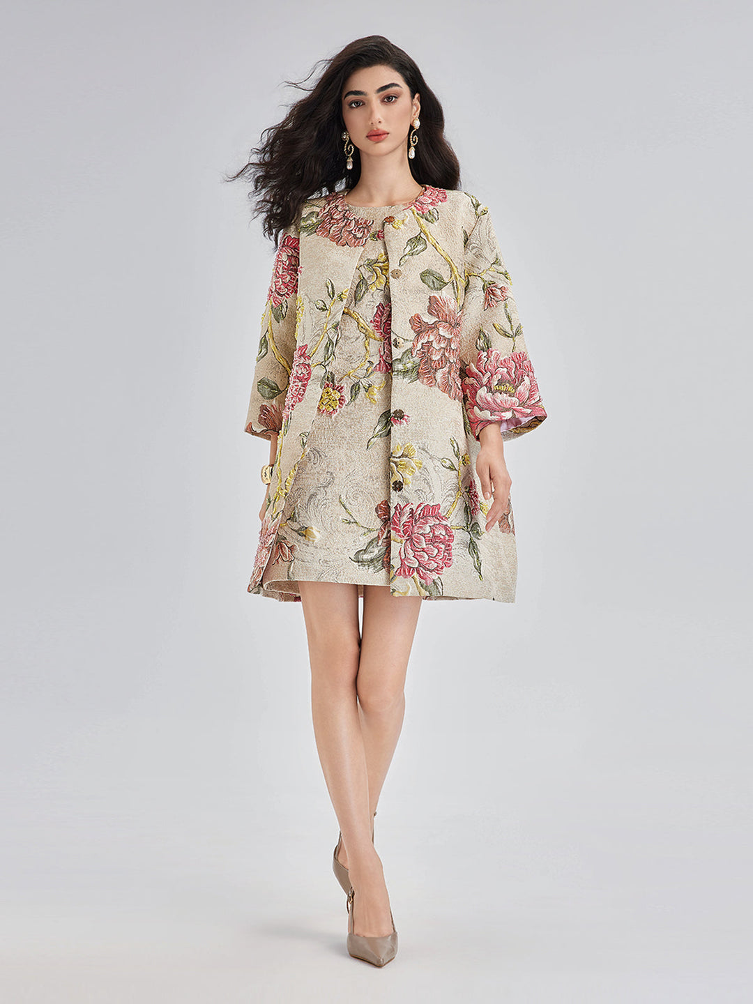 Giovanna – Elegant Women’s Beaded Jacquard Dress
