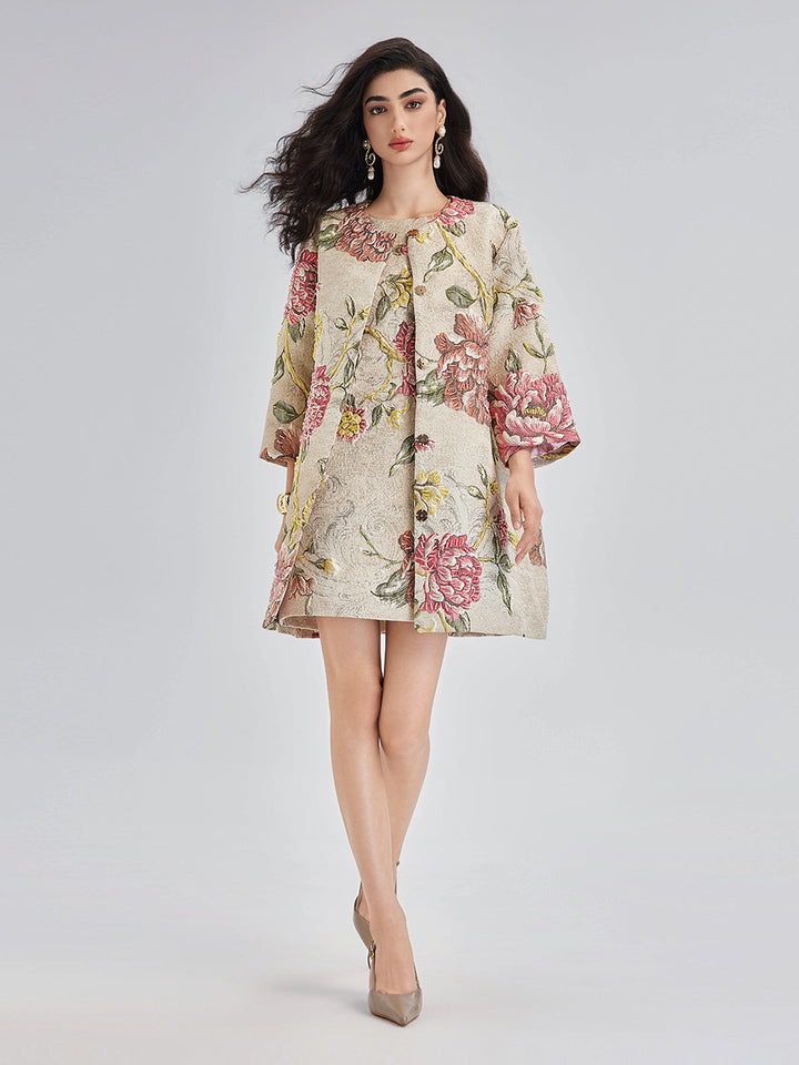 Giovanna – Elegant Women’s Beaded Jacquard Dress