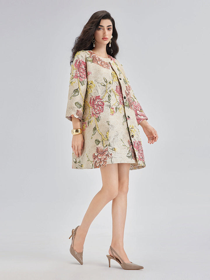 Giovanna – Elegant Women’s Beaded Jacquard Dress