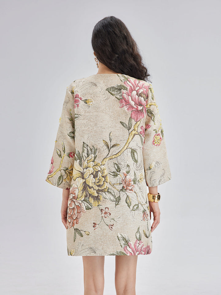 Giovanna – Elegant Women’s Beaded Jacquard Dress