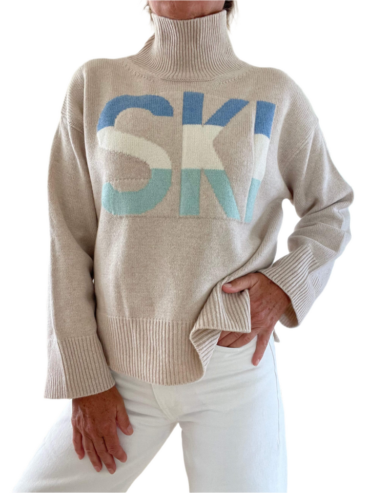Alexia – Retro Cashmere Women’s Turtleneck Ski Sweater