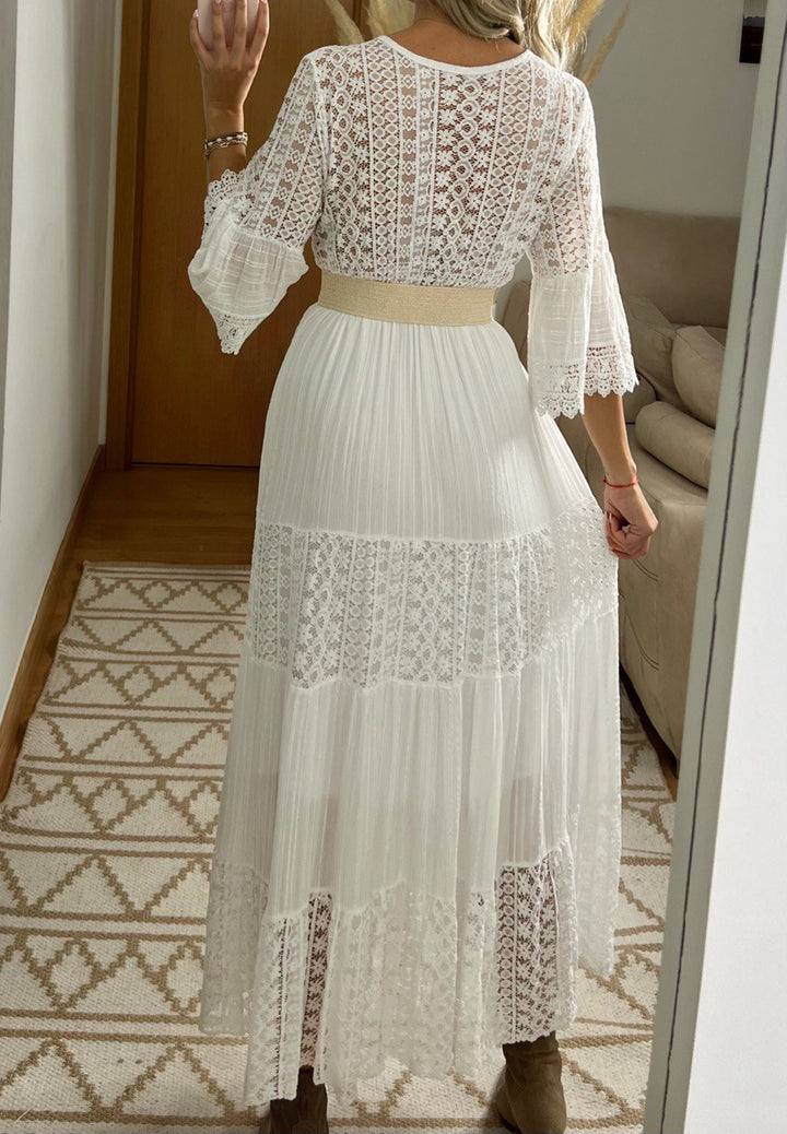 Amara – Women’s Boho Maxi Lace Dress