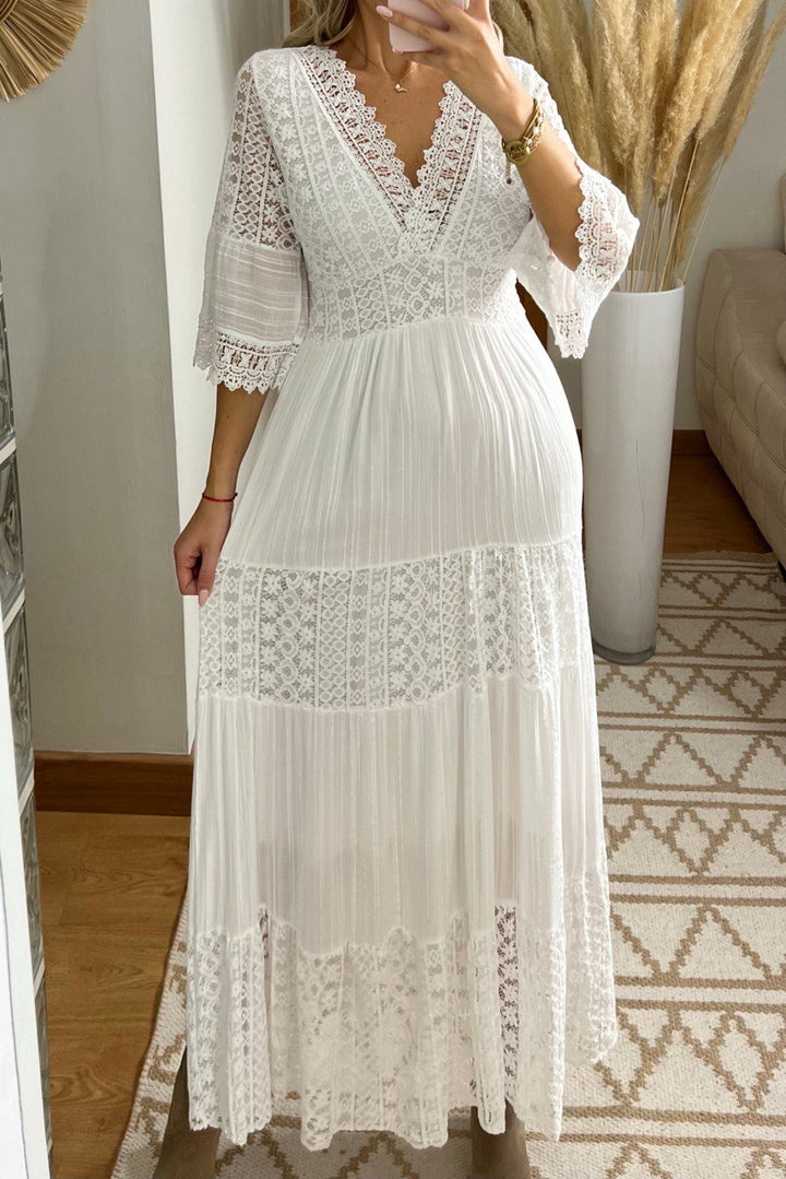 Amara – Women’s Boho Maxi Lace Dress