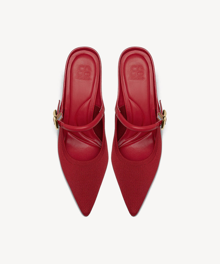 Julie – Sleek Pointed Toe Women’s Heeled Mules